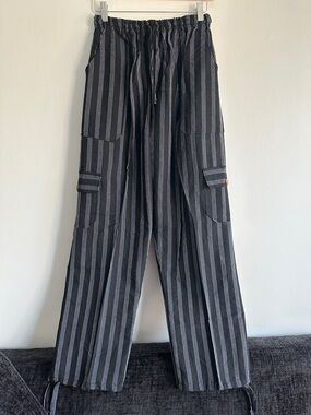 Peru/Ecuador Handmade Boho Cotton Striped Pants Joggers XL